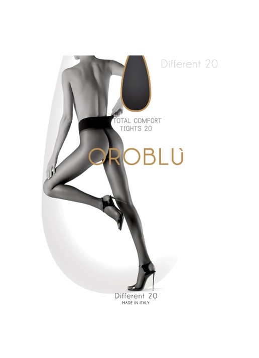 Oroblu Different panty in 20 denier - voorkant donkerblauw