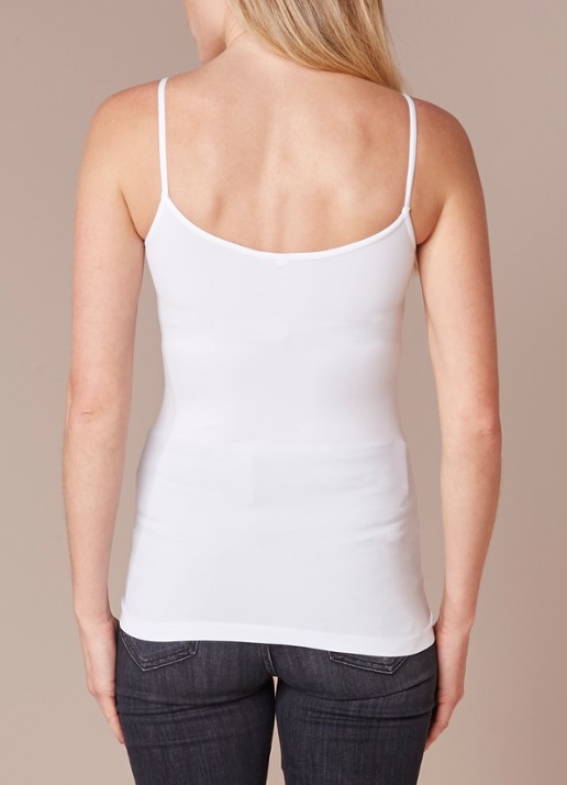Oroblu Dolcevita Caraco mouwloos singlet - achterkant wit