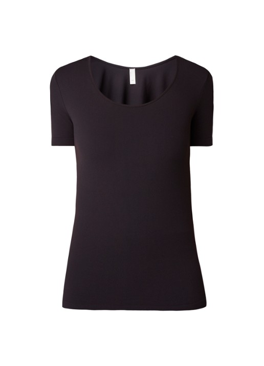 Oroblu Dolcevita Microfibre T-shirt - voorkant zwart