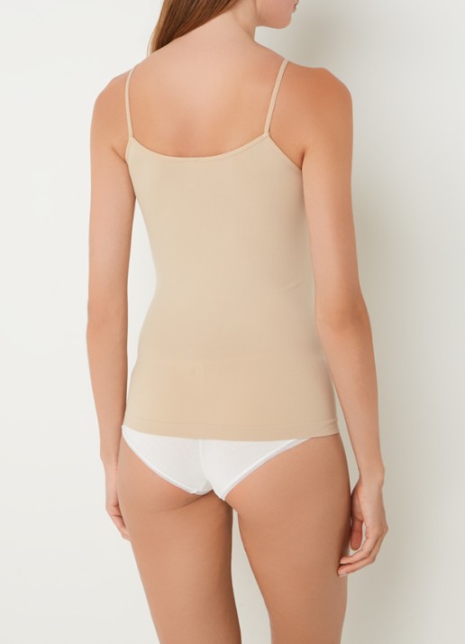 Oroblu Dolcevita top met spaghettibandjes - achterkant donkerbeige
