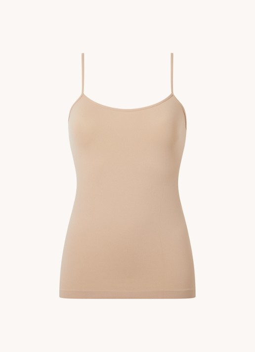 Oroblu Dolcevita top met spaghettibandjes - voorkant 2 donkerbeige