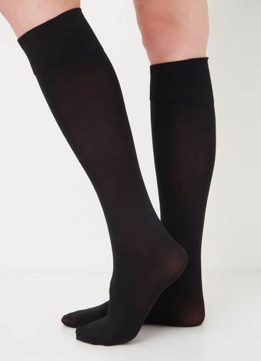 Oroblu Gambaletto Different kniekousen in 80 denier - voorkant 3 zwart