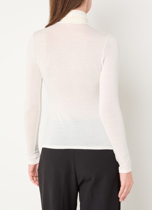 Oroblu Longsleeve in kasjmierblend met col - achterkant 3 ivoor