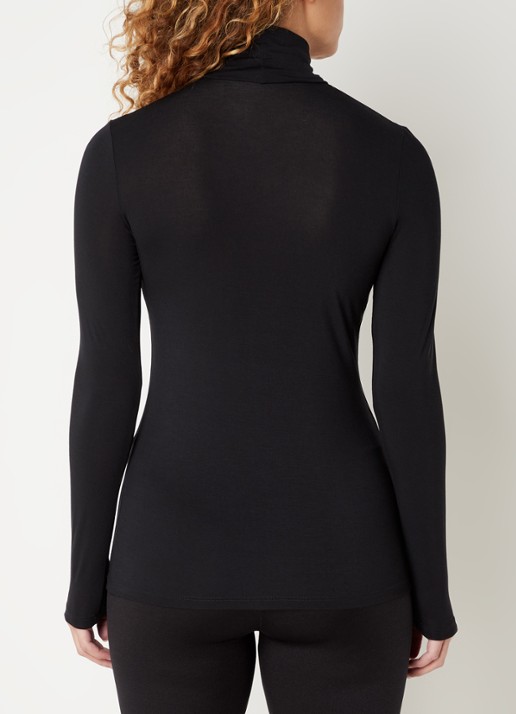 Oroblu Longsleeve met col - achterkant 4 zwart