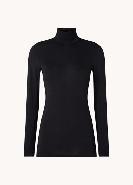 Oroblu Longsleeve met col - voorkant 2 zwart