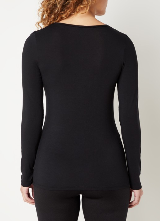 Oroblu Longsleeve met ronde hals  - achterkant 4 zwart