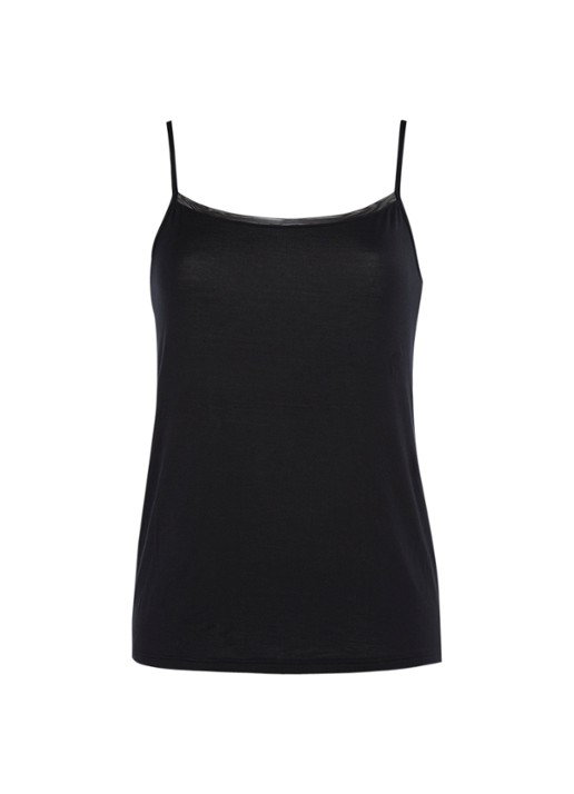 Oroblu Perfect Line cami top van modal - voorkant 4 zwart
