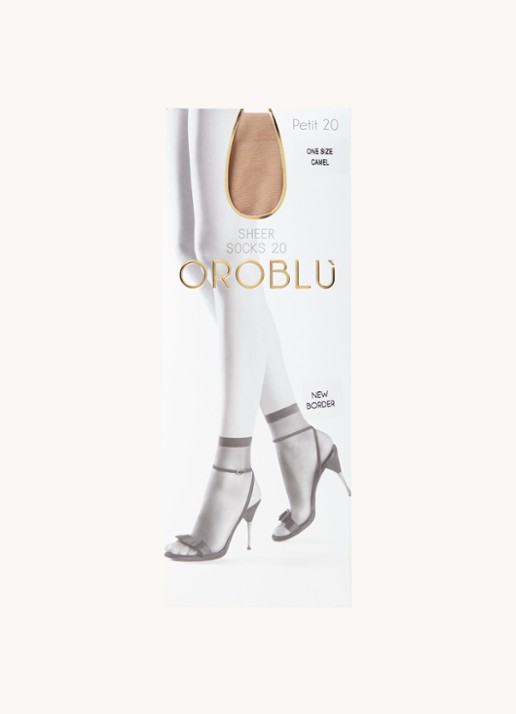 Oroblu Petit pantysokken in 20 denier - voorkant camel