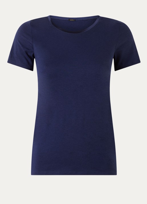 Oroblu Pyjamatop met ronde hals - voorkant donkerblauw