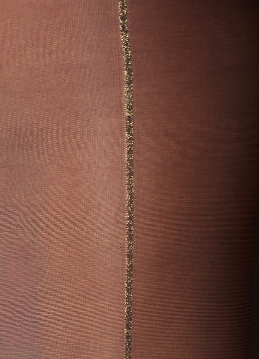 Oroblu Riga Lix naadpanty in 20 denier met siernaad van lurex - detail goud
