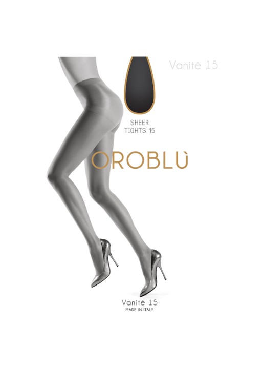 Oroblu Vanité panty in 15 denier - voorkant middengrijs