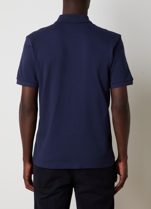Oscar Jacobson Alex regular fit polo van piqué katoen - achterkant donkerblauw