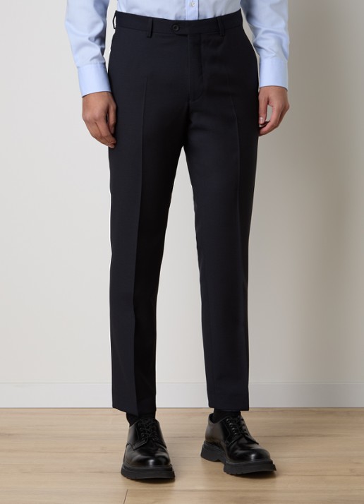 Oscar Jacobson Dandy slim fit pantalon van wol met steekzakken