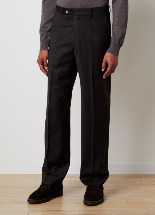 Oscar Jacobson Del straight fit pantalon van wol
