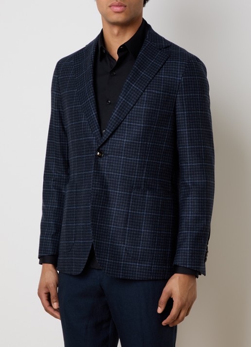 Oscar Jacobson Ferry regular fit colbert in wolblend met gemêleerd dessin