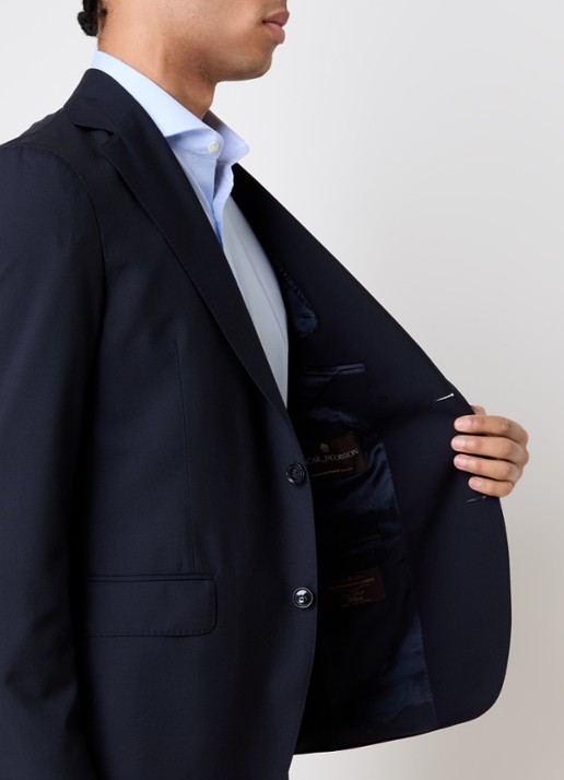 Oscar Jacobson Fogerty regular fit colbert met klepzakken - detail 3 donkerblauw