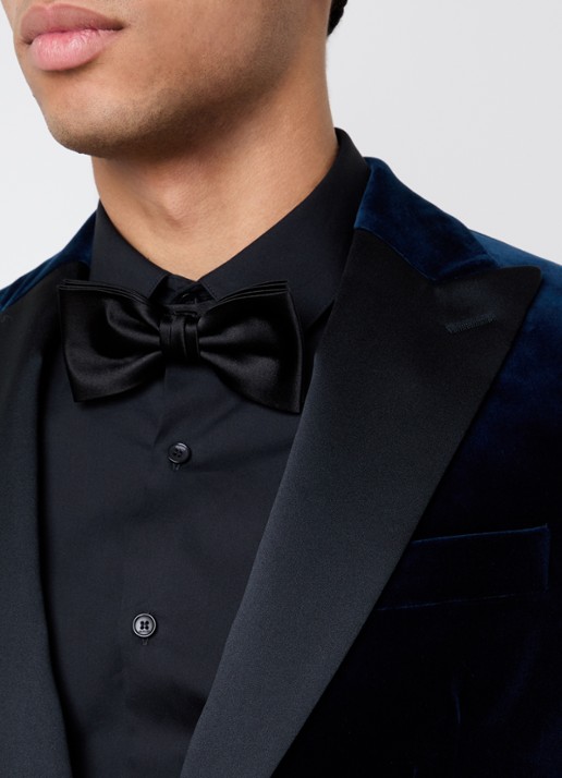 Oscar Jacobson Frampton regular fit colbert in wolblend met klepzakken - detail 5 donkerblauw