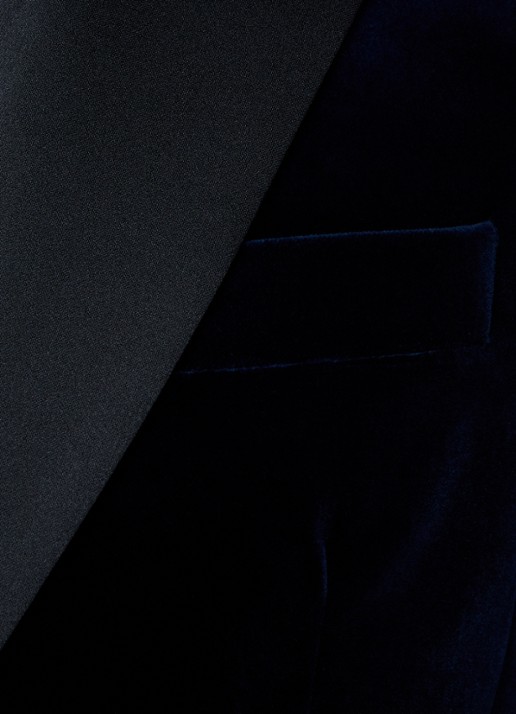 Oscar Jacobson Frampton regular fit colbert in wolblend met klepzakken - detail 6 donkerblauw