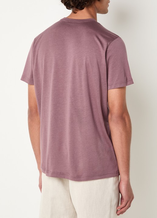 Oscar Jacobson Kim T-shirt met ronde hals - achterkant lila