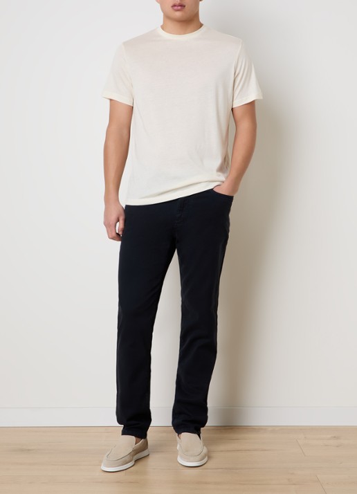 Oscar Jacobson Kim T-shirt  - voorkant 5 vanillegeel