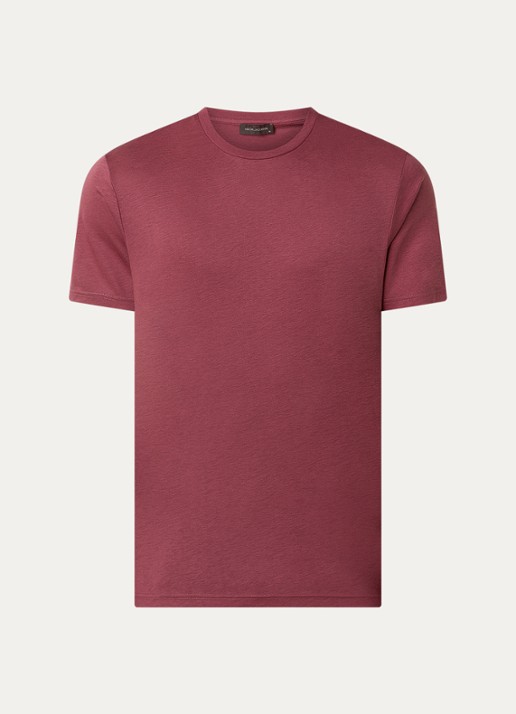 Oscar Jacobson Kim T-shirt  - voorkant koraalroze
