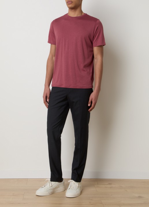 Oscar Jacobson Kim T-shirt  - voorkant 2 koraalroze