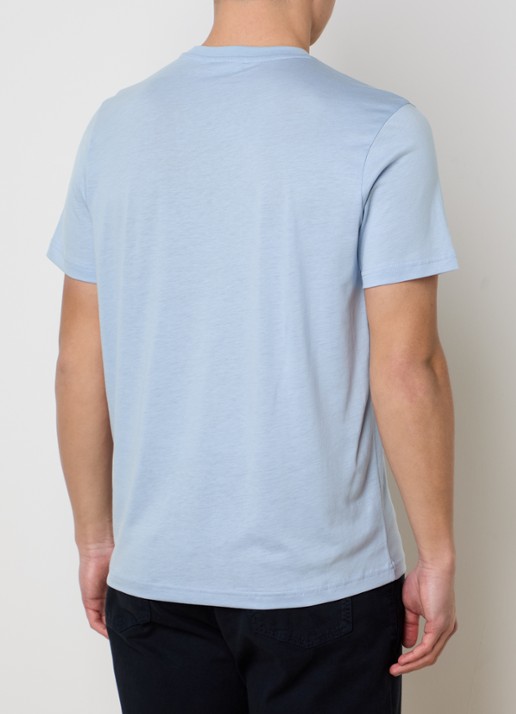 Oscar Jacobson Kim T-shirt  - achterkant blauwgrijs