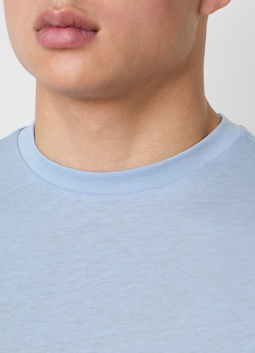Oscar Jacobson Kim T-shirt  - detail 5 blauwgrijs