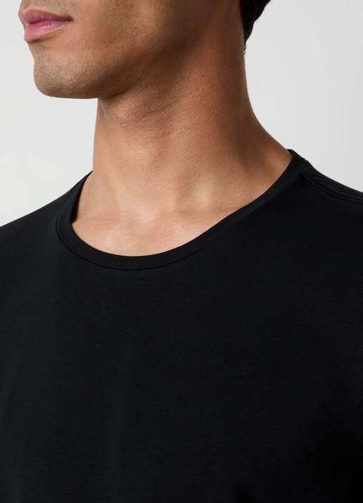 Oscar Jacobson Kyran T-shirt met stretch - detail 5 zwart