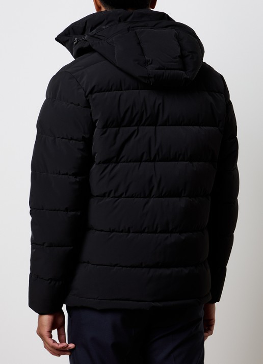 Oscar Jacobson Puffer jack met afneembare capuchon - achterkant 6 zwart