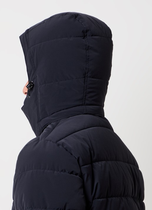 Oscar Jacobson Puffer jack met afneembare capuchon - detail 2 donkerblauw