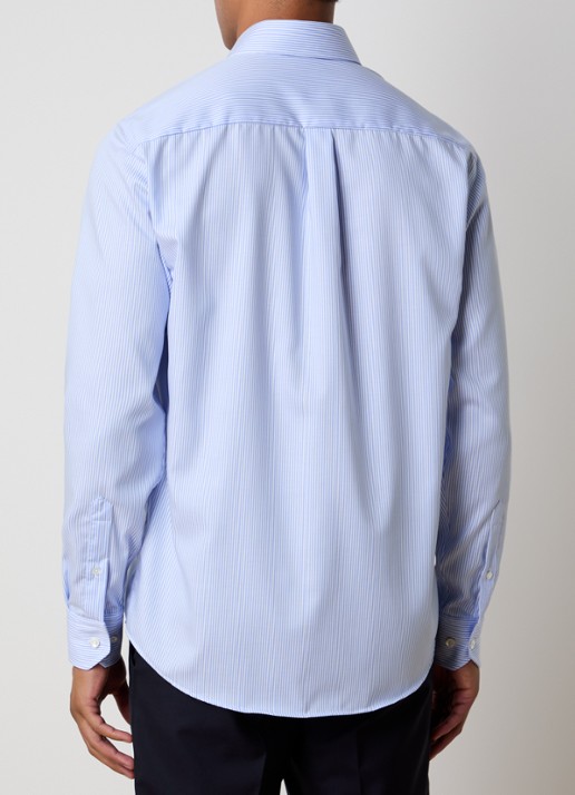 Oscar Jacobson Regular fit overhemd met gestreepte print - achterkant lichtblauw