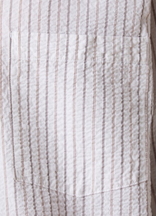 Oscar Jacobson Regular fit overhemd met streepprint en borstzak - detail 5 wit