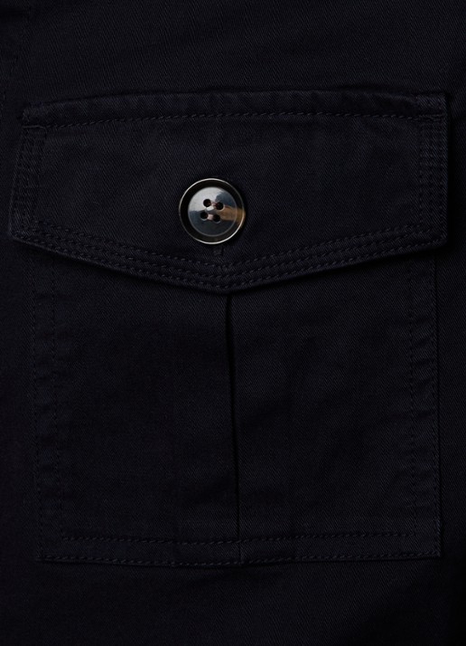 Oscar Jacobson Safari jack met opgestikte zakken  - detail 5 donkerblauw