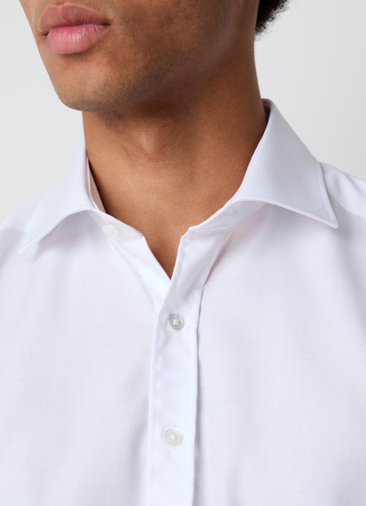 Oscar Jacobson Slim fit overhemd - detail 5 wit