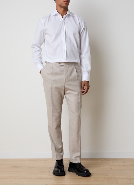 Oscar Jacobson Slim fit overhemd - voorkant 3 wit