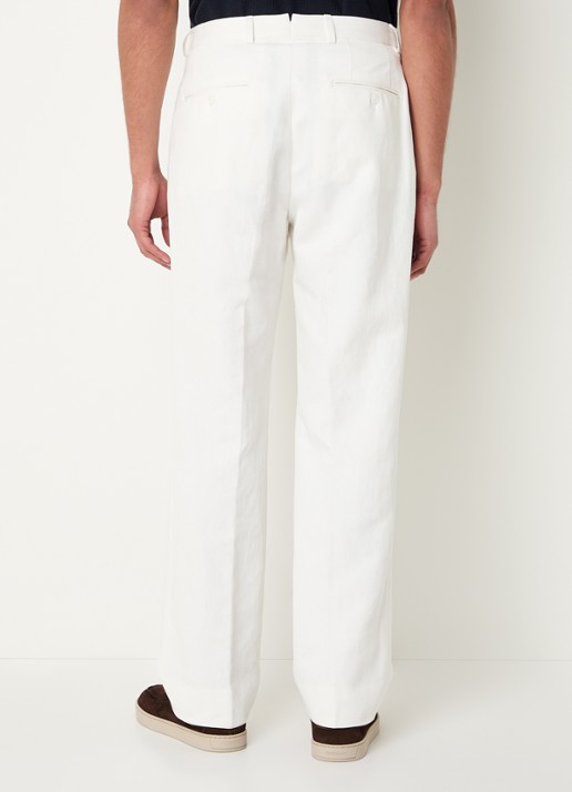 Oscar Jacobson Straight fit pantalon met steekzakken - achterkant gebroken wit