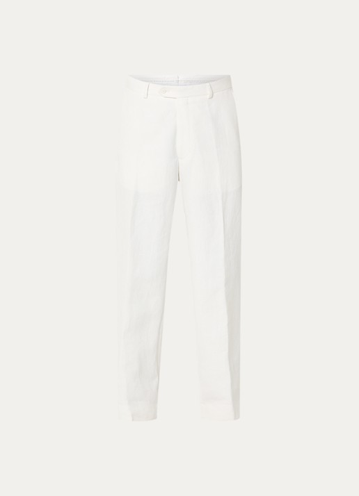 Oscar Jacobson Straight fit pantalon met steekzakken - voorkant 4 gebroken wit