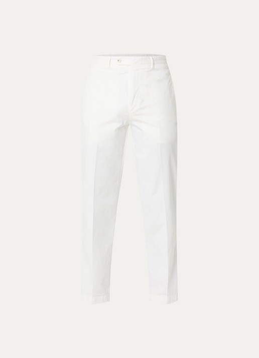 Oscar Jacobson Tanker straight fit chino met steekzakken - voorkant gebroken wit