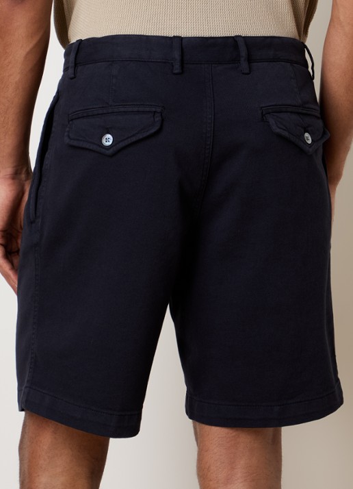 Oscar Jacobson Tanker straight fit korte broek met steekzakken - achterkant donkerblauw