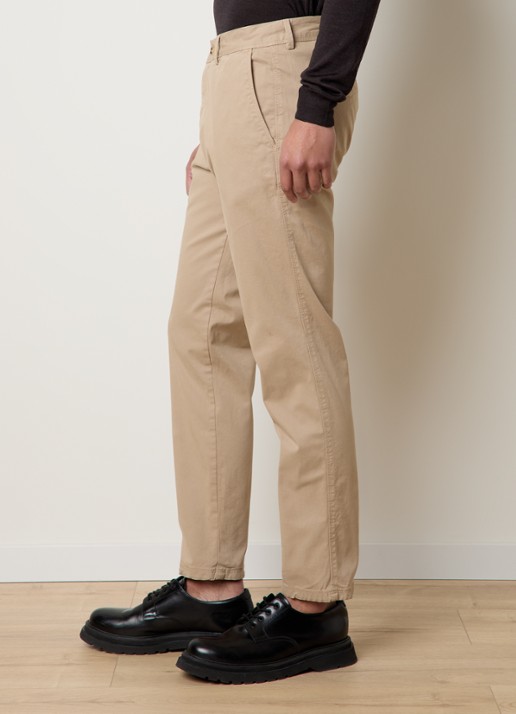 Oscar Jacobson Tapered fit chino met steekzakken  - detail 5 beige