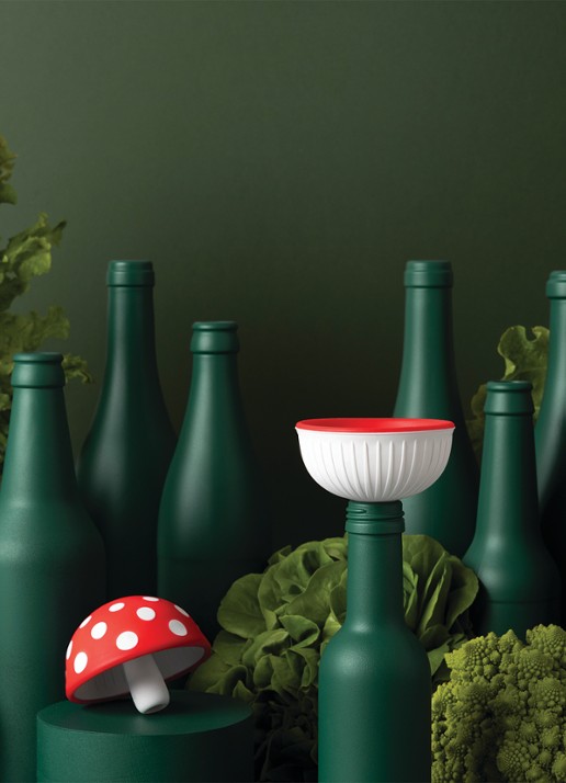 Ototo Magic Mushroom trechter  - detail 6 rood