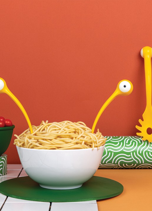 Ototo Pasta Monsters pasta & opscheplepel - detail 4 geel