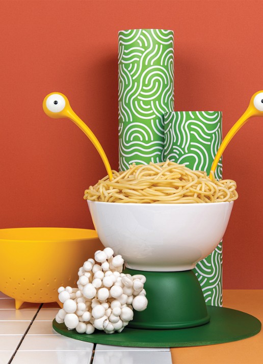 Ototo Pasta Monsters pasta & opscheplepel - detail 5 geel