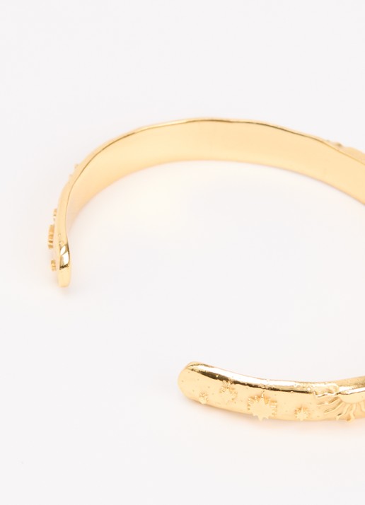 Ottoman Hands Celestial bangle verguld - detail goud