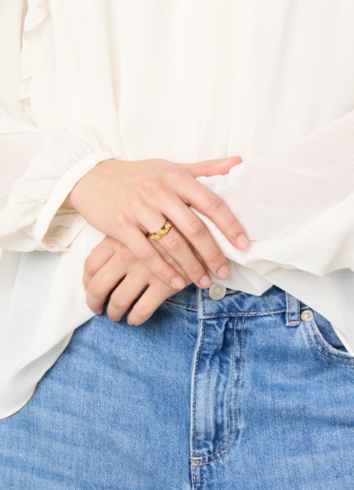Ottoman Hands Celestial ring verguld - voorkant 2 goud