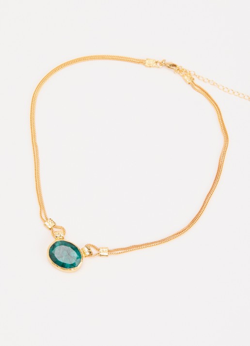 Ottoman Hands Daphne ketting verguld - detail 3 goud