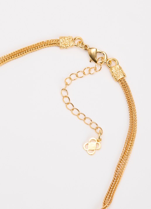 Ottoman Hands Daphne ketting verguld - detail 4 goud