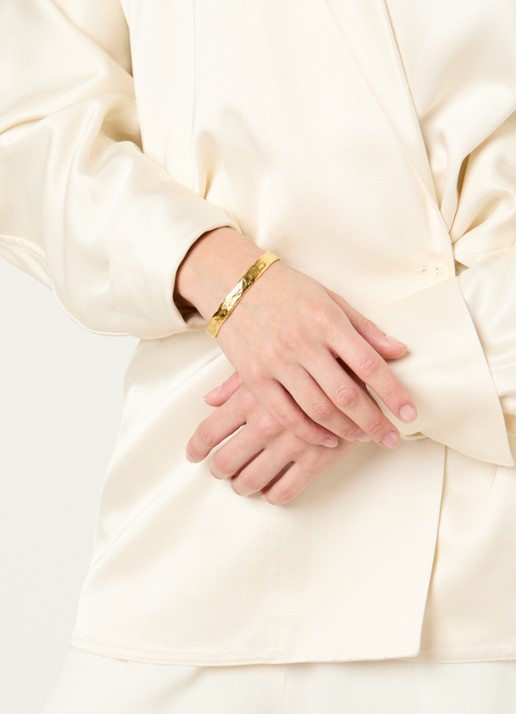 Ottoman Hands Dela Bangle verguld - voorkant 2 goud