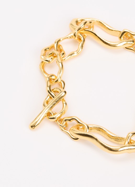 Ottoman Hands Etta schakelarmband verguld - detail 3 goud